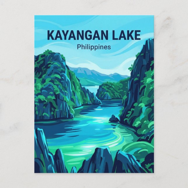 Kayangan-See Philippinen Postkarte (Vorderseite)
