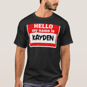 Kayden Hallo Mein Name ist Hemdname auf Custom T-Shirt