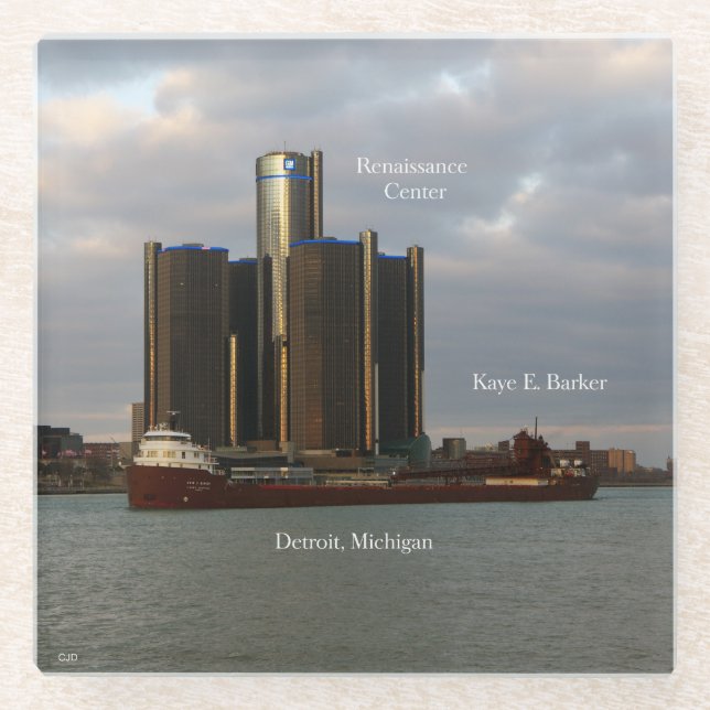 Kaye E. Barker Detroit Untersetzer (Vorderseite)