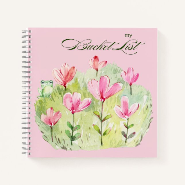 Kaye und Summer Bucket List Notebook Notizbuch (Vorderseite)