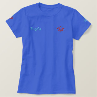 Kayla Name mit afroamerikanisch/englisch Bedeutung Besticktes T-Shirt
