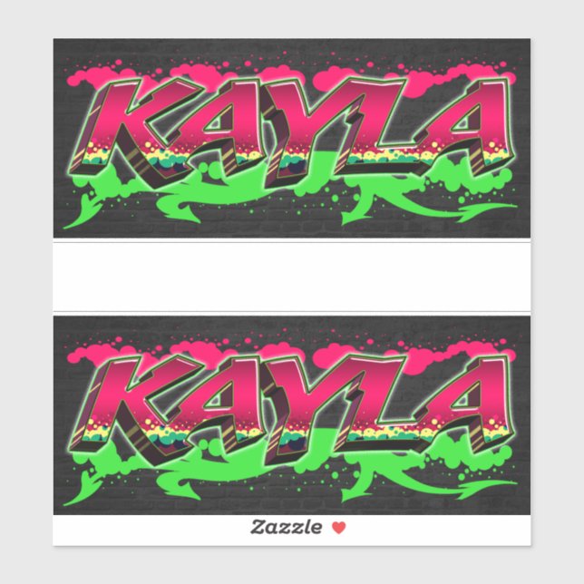 Kayla prénom Nom Graffiti Autocollant Autocollant (Feuille)