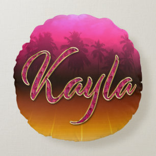 Kayla Vorname Name golden pink Kissen