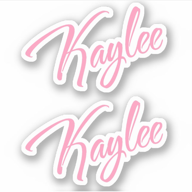 Kaylee Nom décoratif en rose x2 Sticker (Devant)