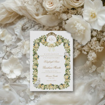 Kayleigh Vintag Yellow Gold Wappen Floral Wedding
