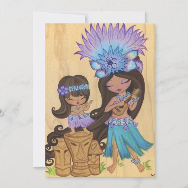 Kaylie Ukelele lädt ein Einladung (Vorderseite)