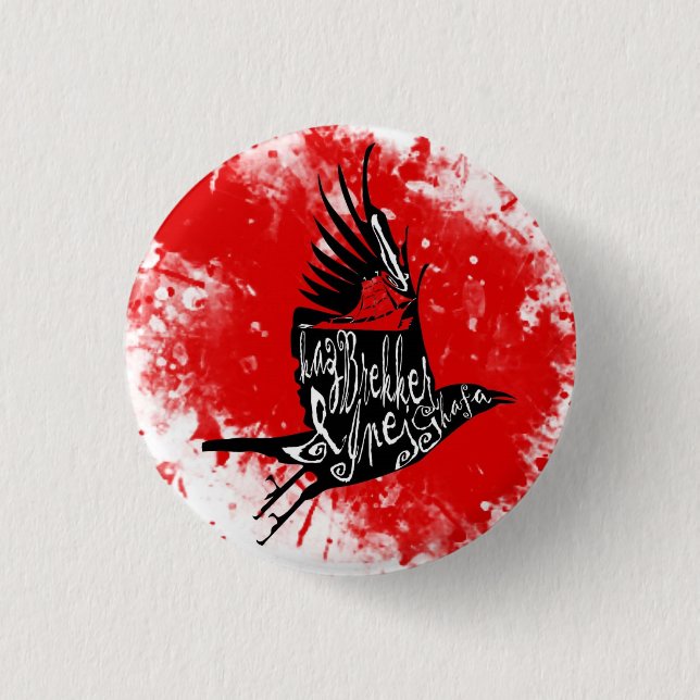 Kaz u. Inej (sechs von Krähen) Button (Vorderseite)