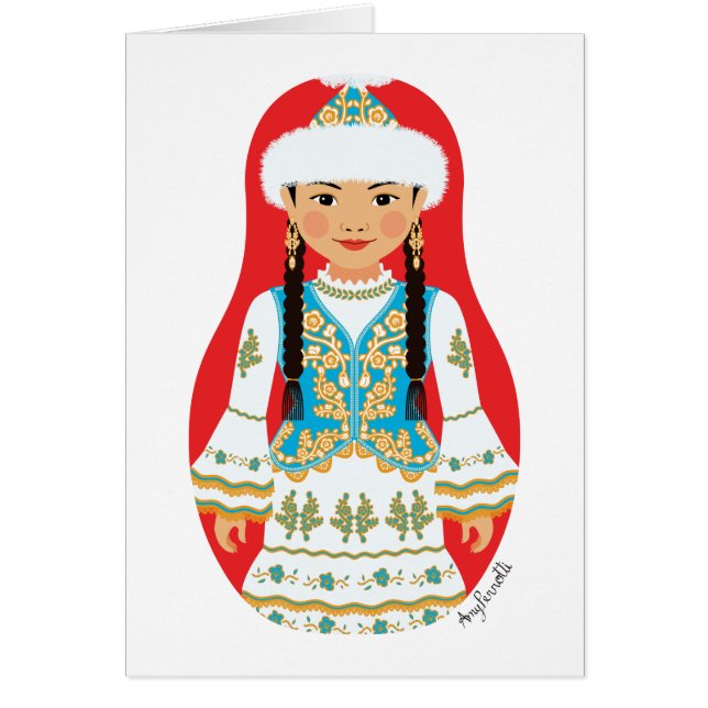 Kazakh Matryoshka Card (Vorne)