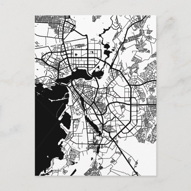 Kazan Russia City Map Postkarte (Vorderseite)