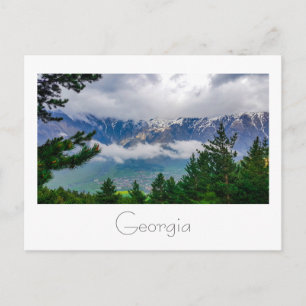 Kazbegi Georgia Gergeti Caucuses Mountains Postkarte