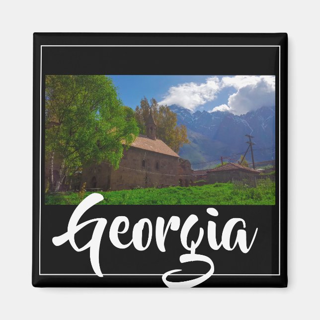 Kazbegi Stepantsminda Georgia Kaukusgebirge Magnet (Vorne)