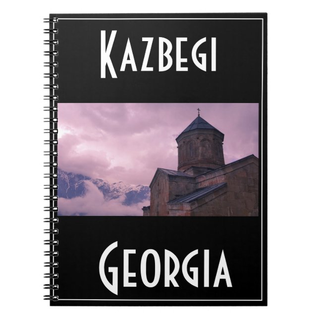 Kazbegi Stepantsminda Georgia Kaukusgebirge Notizblock (Vorderseite)
