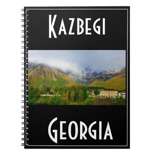 Kazbegi Stepantsminda Georgia Kaukusgebirge Notizblock (Vorderseite)