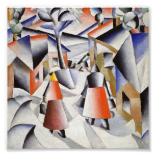 Kazimir Malevich - Morgen im Dorf Fotodruck