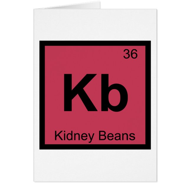 Kb - Chemische Nierenbohnen - Regelmäßiges Tabelle (Vorne)