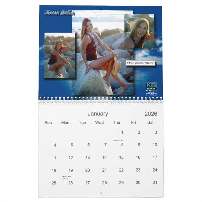 KBFit 2013 calendriers inspirés (11x17) (Jan 2026)
