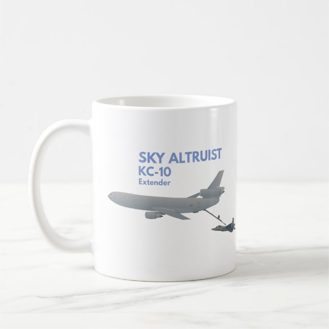 KC-10 Flugzeugbetankung Kaffeetasse (Links)