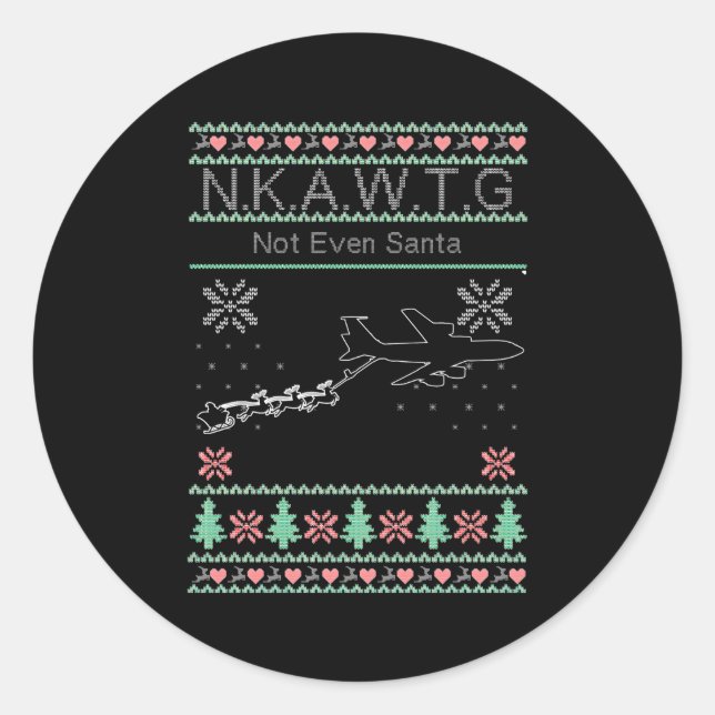 KC-135 Nkawtg nicht einmal Santa Runder Aufkleber (Vorderseite)