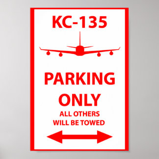 KC-135 Parkplatz nur Unterschrift Poster