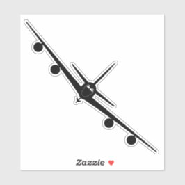 KC-135 Silhouette mit Frontansicht Aufkleber