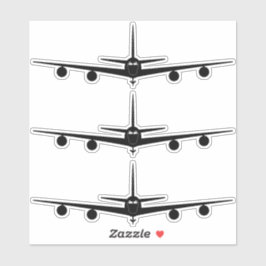 KC-135 Silhouette mit Frontansicht Aufkleber