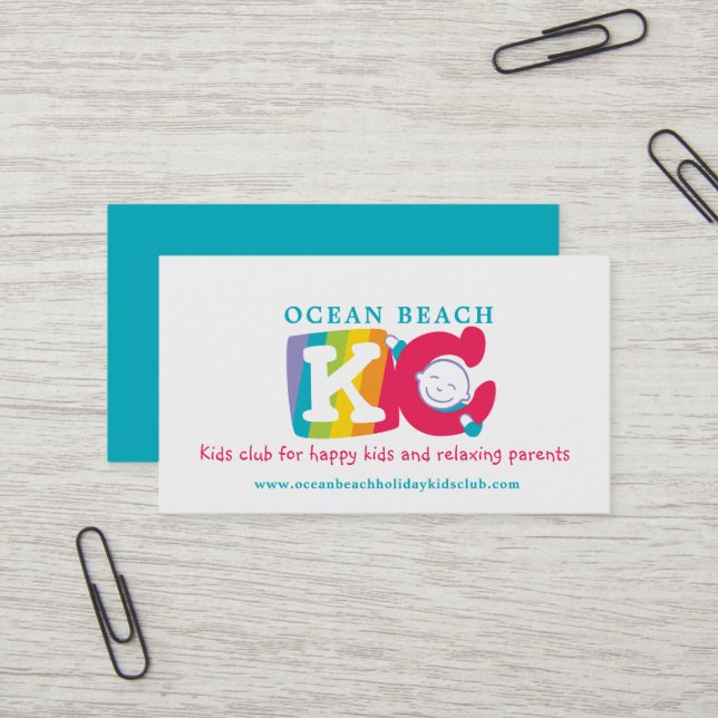 KC club enfant arc-en-ciel heureux enfant carte de (Devant/Arrière en situation)