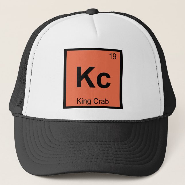 Kc - Königskrabbe-Chemie-Periodensystem-Symbol Truckerkappe (Vorderseite)