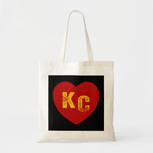 KC Rotes und Gelbes Herz Kansas City Redgelbes Her Tragetasche