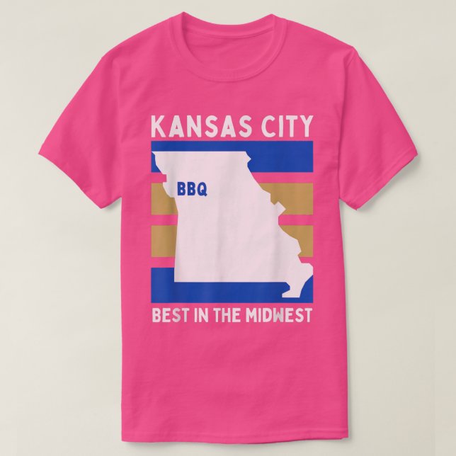 KCMO, Midwest Lovers, Missouri Heimat GRILLEN Meat T-Shirt (Design vorne)