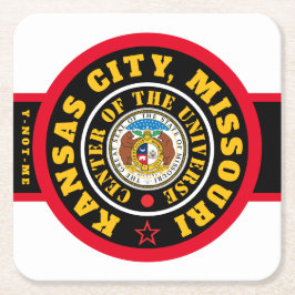 KCMOCOU KANSAS CITY, MO. (COU) RECHTECKIGER PAPPUNTERSETZER