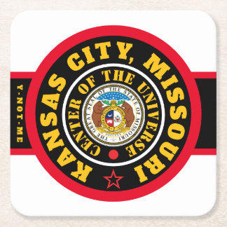 KCMOCOU KANSAS CITY, MO. (COU) RECHTECKIGER PAPPUNTERSETZER