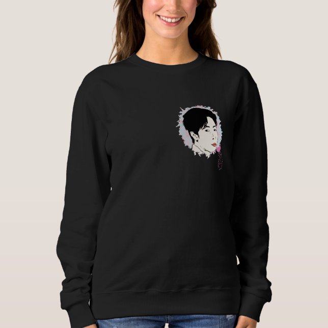 Kdrama fan korean seriell portrait, finger heart sweatshirt (Vorderseite)
