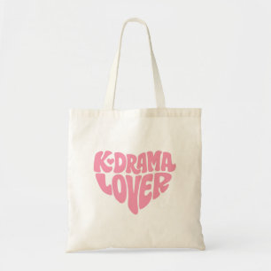 Kdrama Liebhaber Pink Herz Typografie Cute Simple Tragetasche
