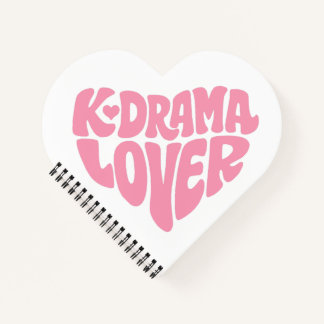 Kdrama Liebhaber Rosa Herz Typografie Einfach Süß Notizbuch