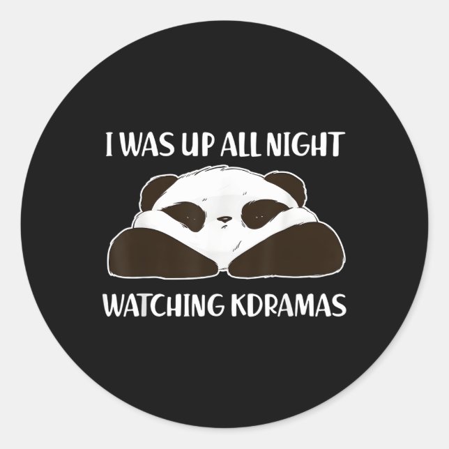 Kdramas Liebe Panda Korea K-Drama K-Pop Runder Aufkleber (Vorderseite)