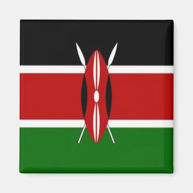 KE - Kenia - Flagge Magnet (Vorne)