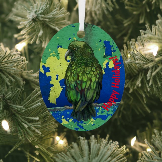 Kea bird Ornament Aus Metall (InSitu)