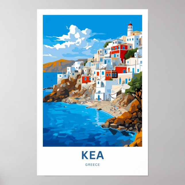 Kea Greece Travel Print Poster (Vorne)