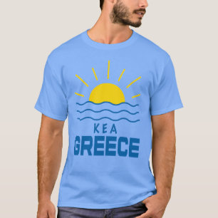 Kea Griechenland Sonnenschein Und Meer Herren Blau T-Shirt