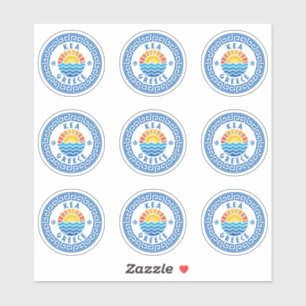 Kea Island, Griechenland Mehrfachpackung Aufkleber