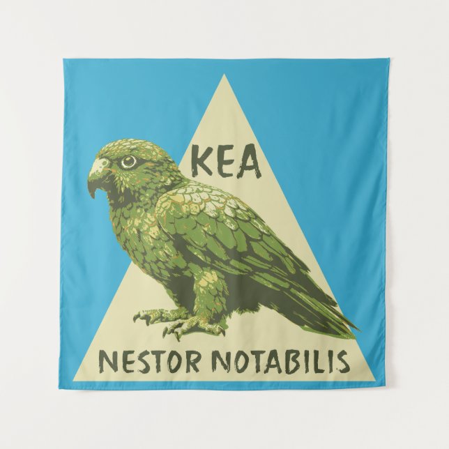 Kea Neuseeland-Vogel Wandteppich (Vorderseite)