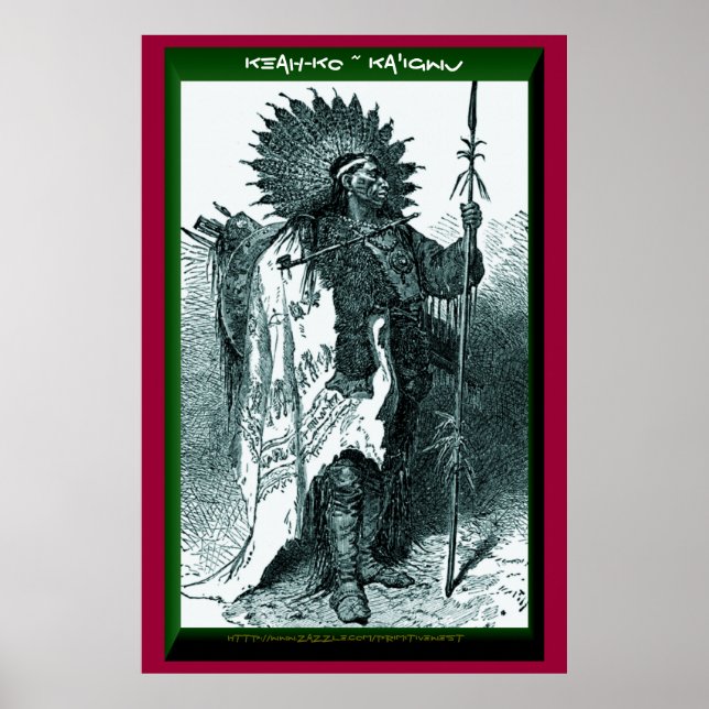 "Keah-ko ~ Ka'igwu" (Kiowa Winterzahl) Poster (Vorne)