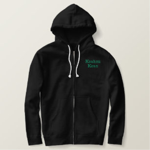 Keahnu-Kean-T-Shirt Bestickter Hoodie
