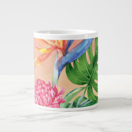 Kealoha- (Sunset Pink) Hawaiianische Blume Jumbo-Tasse