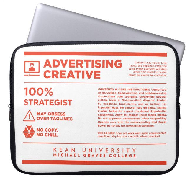 Kean MGC Advertising Care Label Laptopschutzhülle (Vorderseite)