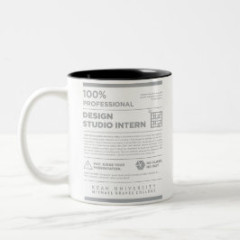 Kean MGC Care Label Design Studio Mug Zweifarbige Tasse