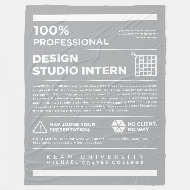 Kean MGC Design Studio Care Label Fleecedecke (Vorderseite)