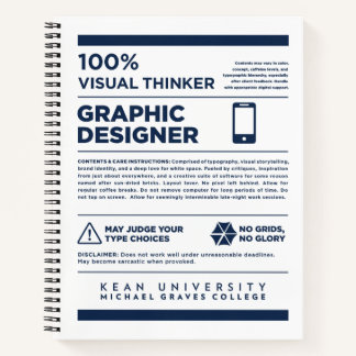 Kean MGC Grafikdesign-Etikett Notizbuch