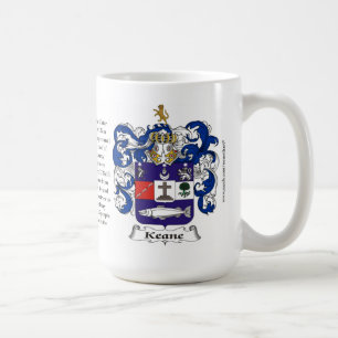 Keane, der Ursprung, die Bedeutung und das Wappen Kaffeetasse