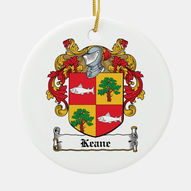 Keane Familienwappen Keramik Ornament (Vorne)